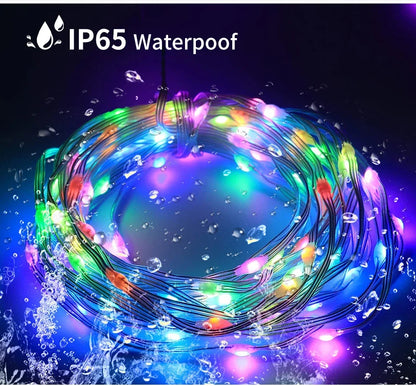 Led Fairy Light Strip Christmas Lights Smart Bluetooth USB Music Festoon Street Garland Wedding Birthday Party Decor for Home