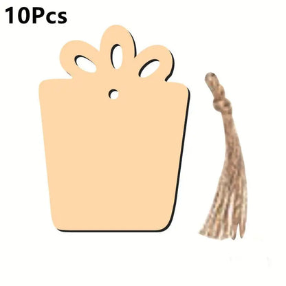 Christmas Wooden Ornaments Crafts Artificial Wooden Angel Snowman Christmas Tree Hanging Decoration DIY Home Party Gifts