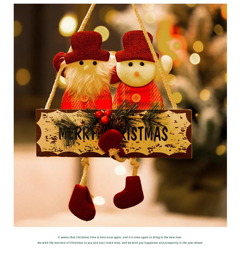 Christmas Cute Decorations Snowman Deer Christmas Tree Decorations Santa Claus Gifts Xmas Ornaments for New Year Party Supplies