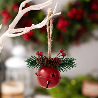 Christmas Jingle Bells Ornaments Retro Metal Christmas Bells Set Holiday Christmas Tree Decoration Window Memorial Ornament