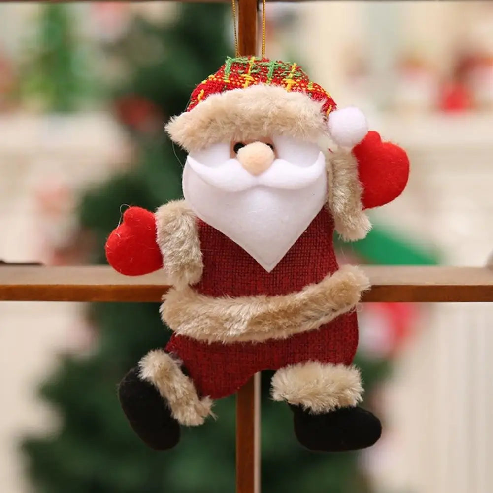 Christmas Tree Decorations, Plush Hanging Ornaments, Snowman Reindeer Bear Kids Room Window Pendants, Holiday Party Supplies