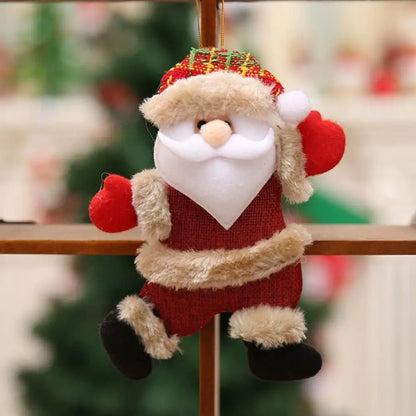 Christmas Tree Decorations, Plush Hanging Ornaments, Snowman Reindeer Bear Kids Room Window Pendants, Holiday Party Supplies