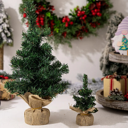 20/30/40CM Christmas Tree Desktop Mini Xmas Trees For Home Decoration Children DIY Handicraft New Year Christmas Ornament Gift
