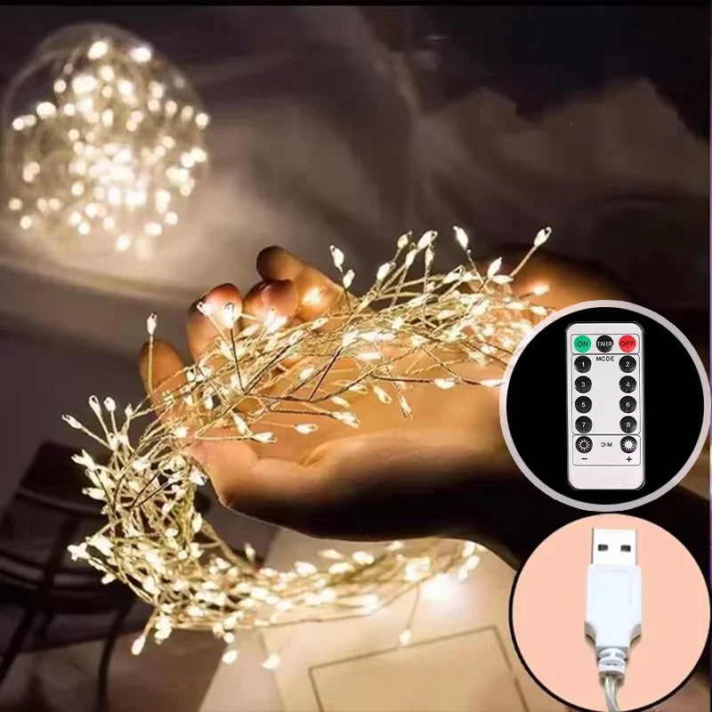 Christmas LED String Lights Garland Holiday Christmas Decoration Battery/USB Holiday Wedding Fairy Lights  Home