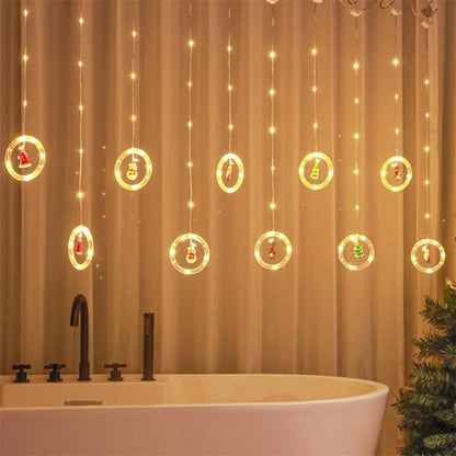 Christmas Led Decorative Lights Strip Star Curtain Lights Christmas Tree Lights String Festival Atmosphere Lights For Room Garde