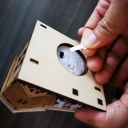 Christmas LED Light Wooden House Luminous Cabin Merry Christmas Decorations for Home DIY Xmas Tree Ornaments Kids Gifts New Year