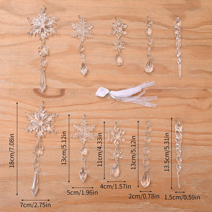 10Pcs Crystal Christmas Tree Ornaments