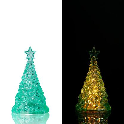 Christmas Tree With Lights Mini Christmas Trees With Led Lights Clear Crystal Table Tree Ornaments For Christmas Decorations