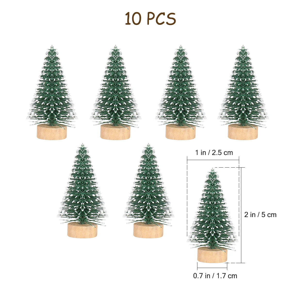 Christmas Tree Ornaments Decorations Mini Hoiday Trees Crafts Snow Frost Bamboo Artificial Indoor Fake Pine Holiday