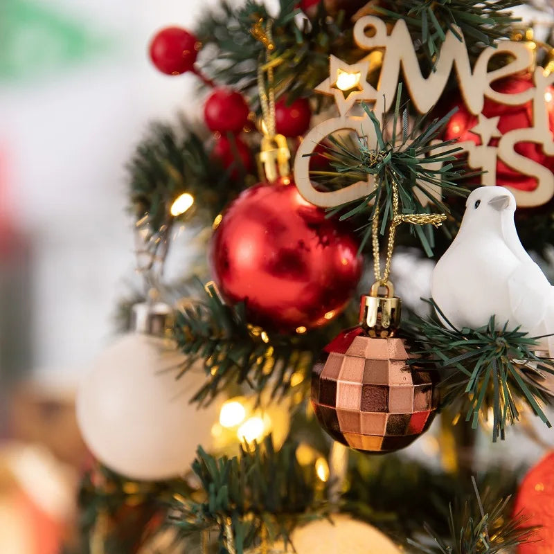 Christmas Decoration 45/60cm Christmas Tree Desktop Small Tree Ornaments New Year Navidad Gift Christmas Festival Party Supplies