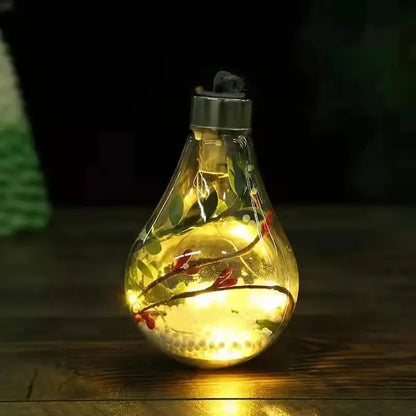 Christmas LED Bulb Decorative Light Hanging Light Christmas Ornaments Home Party Wedding New Year's Decor Transparent Night Lamp