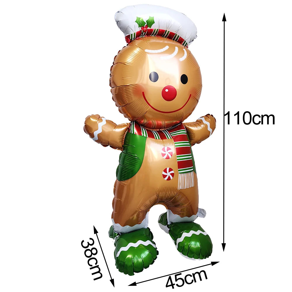 Christmas Inflatable Snowman Balloon Standing Snowman  Foil Balloon Outdoor Yard Decorations New Year Xmas Party Christmas Decor