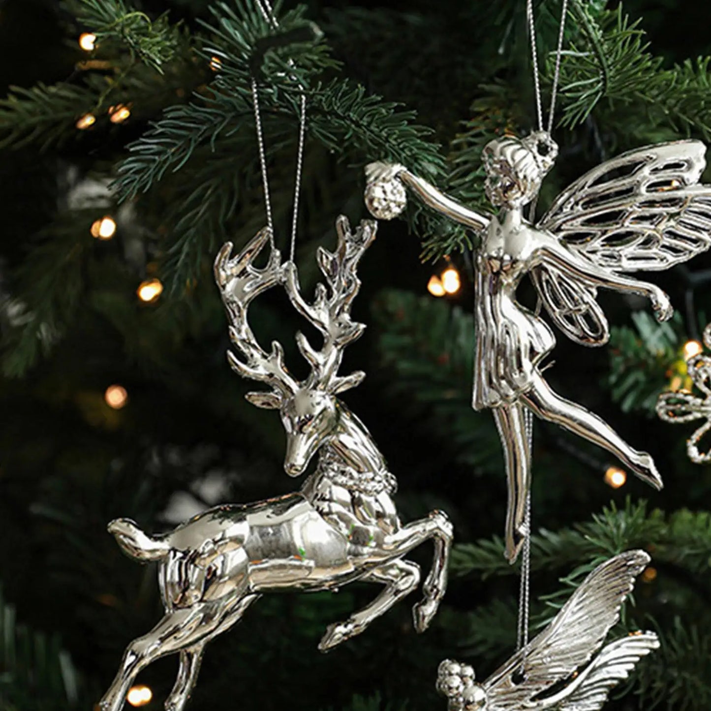 Christmas Ornaments Glossy Christmas Ornament Decoration Seasonal Pendants Charm for Home Winter Holiday Porch Window Front Door