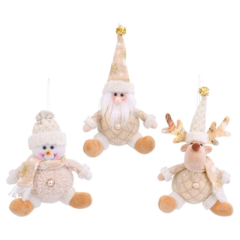 Christmas Tree Hanging Ornaments, Doll Decoration, Santa Claus, Hanging Pendant for Walls Windows and Doors, Cute
