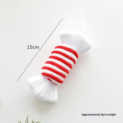 Christmas Ornaments Red And White Velvet Decorations Christmas Balls Canes Candies Christmas Trees Decorative Pendants INS Ornam