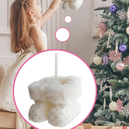 Christmas Plush Ornaments Party Home Ornament Decoration Accessories For Christmas Trees Cute Boot Pendant Christmas Tree Small