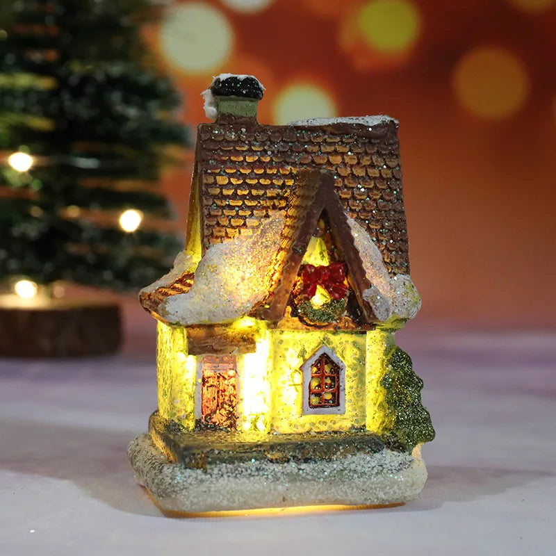 Christmas House Light Decorations For Home Ornaments Kids Xmas Gift New Year 2024 Navidad Decor Bedroom Night Light With Battery