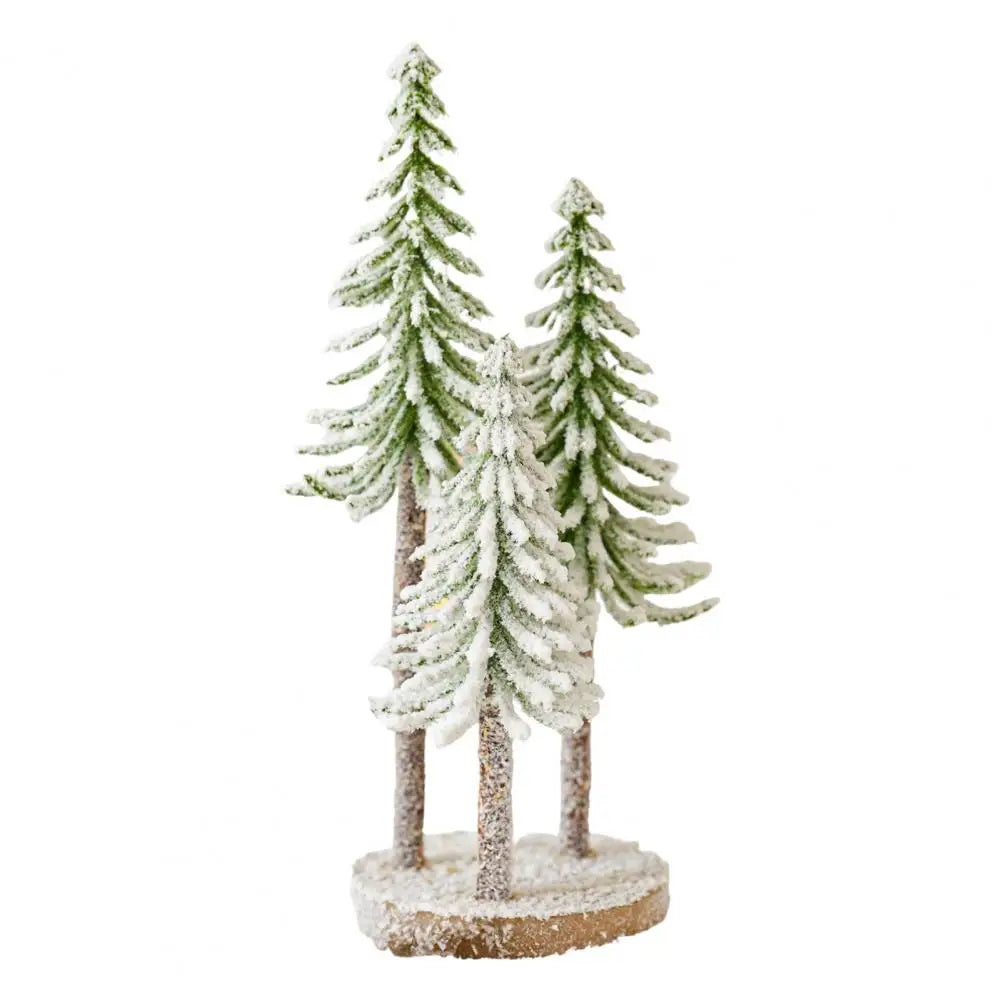 Christmas Tree Decoration Mini Christmas Tree Artificial Bottle Brush Trees with Snow Frost Flocked Pine for Winter Table Decor