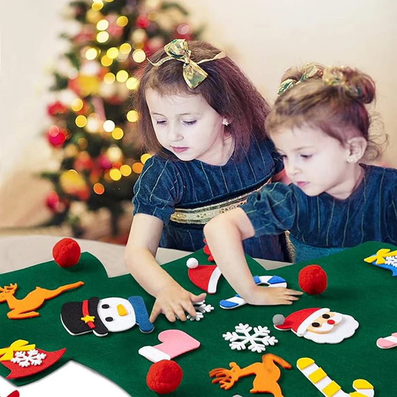 DIY Felt Christmas Tree Merry Christmas Decorations For Home 2026 Cristmas Ornament Xmas Navidad Gifts Santa Claus New Year Tree