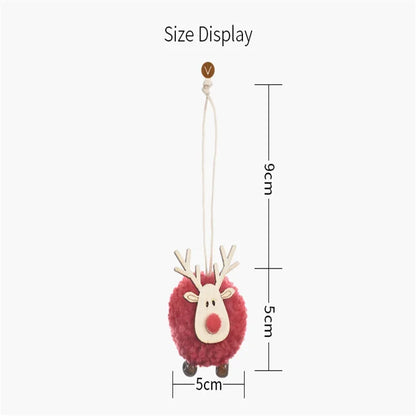 Christmas Ornaments Wooden Elk Hanging Pendant Ornament Christmas Tree Decor for Home New Year 2024 Noel Navidad Decorations