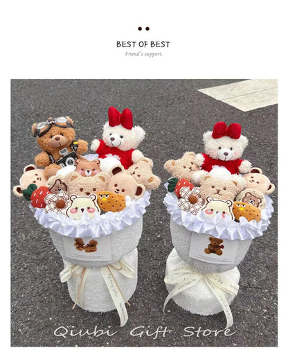 Birthday Gifts for Girlfriend - Cute Doll Bouquet Flowers, Lovely Surprise Present Idea for Her Special Day