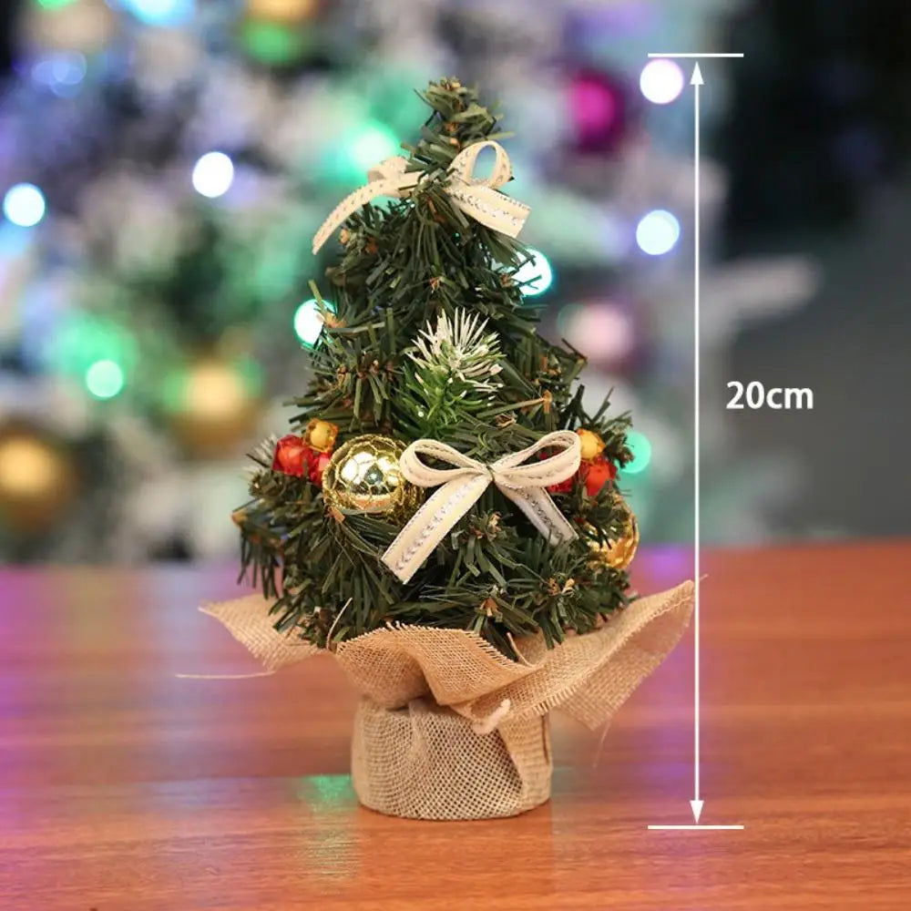 Christmas Decorations Small Artificial Christmas Trees Tabletop Ornaments 2026 Xmas New Year DIY Home Arrangements PE Decors