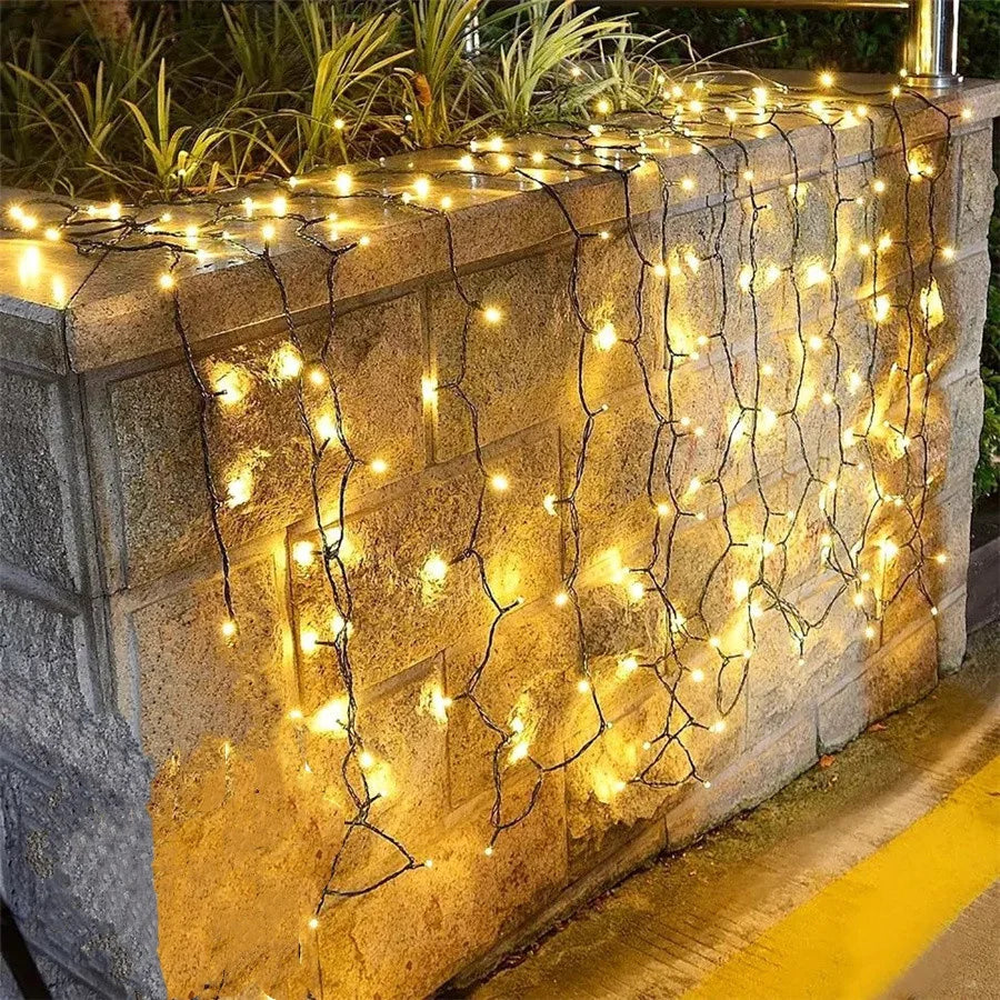 2024 New Year Christmas Decoration String Lights 10M 30M 50M Outdoor Garland Fairy Lights for Wedding Party Garden Tree Street
