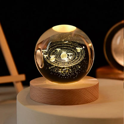 NEW Christmas Birthday Gifts6 Crystal Ball Planet Night Light Laser Solar System Globe Astronomy Festival GiftsDesktopDecoration