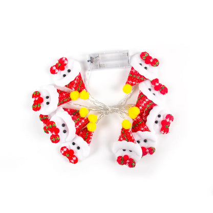 Christmas LED String Lights Santa Claus Snowflakes Snowman Xmas Tree Fairy Lights Garland Christmas Decorations for Home Navidad