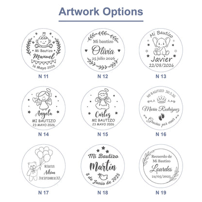 Baptism Gifts for Guests Personalized Magnet Bottle Openers Recuerdos de Bautizo Customized Wooden Fridge Magnets