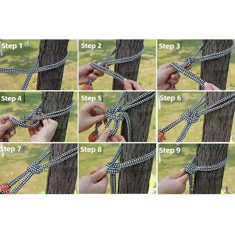Outdoor Sports Hammock, Outdoor Sports Camping Hammock Net Nylon Rope Hook, Suitable for Garden, Beach, Courtyard Travel