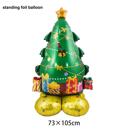 Christmas Inflatable Snowman Balloon Standing Snowman  Foil Balloon Outdoor Yard Decorations New Year Xmas Party Christmas Decor