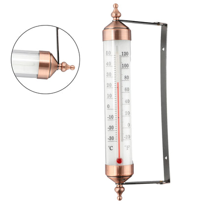 Outdoor Thermometer Garden Patio Outside Wall Greenhouse Sun Terrace Bronze Effect Outside Wall Thermometer Outdoor Thermometers