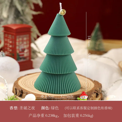 Christmas Tree Candle for Festive Decor  Red Green Home Decorative Candle for Holiday Celebrations New Year's Decor