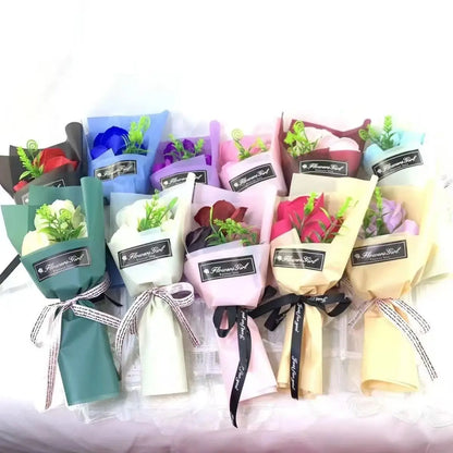 Valentine's Day Gift Artificial Flowers Rose Soap Bouquet Christmas Roses Creative Home Decoration