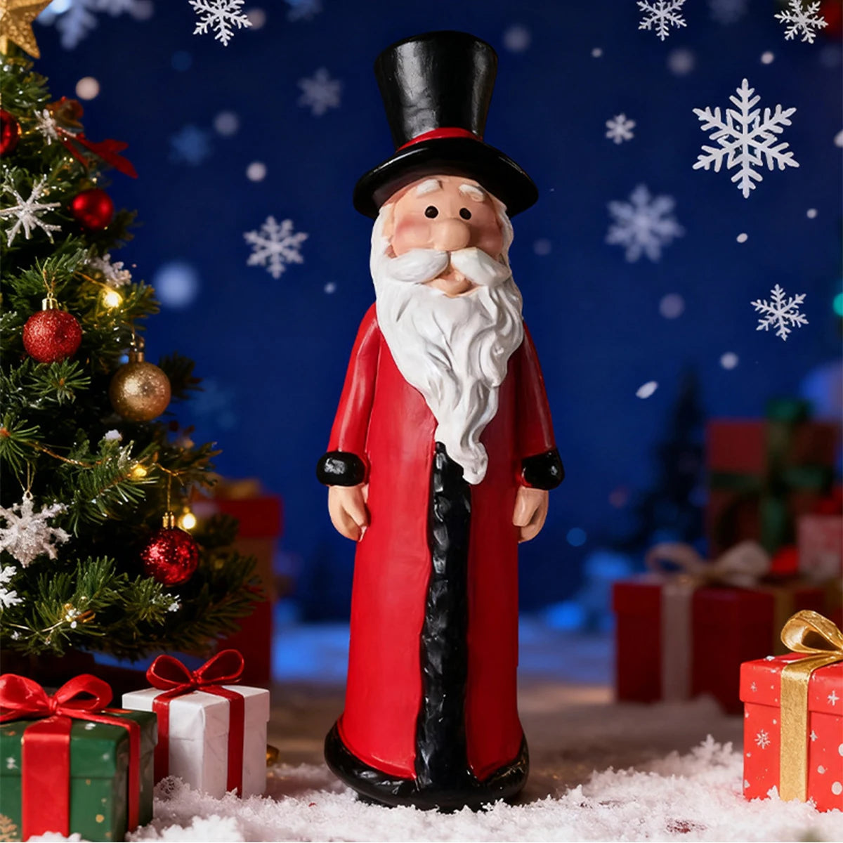 Christmas Decorations Hats Snowmen Santa Claus Ornaments Holiday Desktop Ceramic Decorations Handicrafts