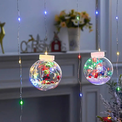 LED Holiday Light Christmas Decoration Lamp Room Decor Garland Santa Tree Moon and Star String Lights Decoration Accessories