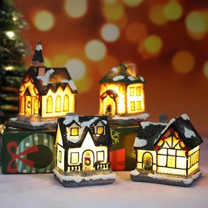 Christmas House Light Decorations For Home Ornaments Kids Xmas Gift New Year 2024 Navidad Decor Bedroom Night Light With Battery