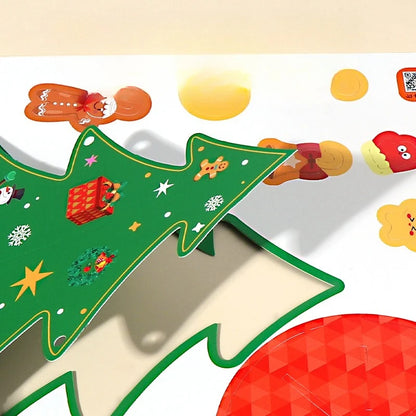 Christmas decorations desktop small paper handmade DIY folding Christmas tree scene atmosphere arrangement small ornaments