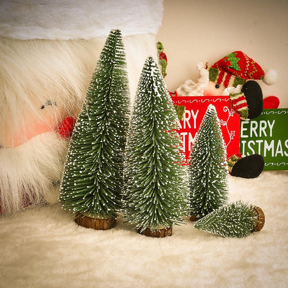 10cm/15cm/20cm/25cm Christmas Trees Dipped in White Cedar Desktop Small Christmas Trees, Christmas Tree Decoration for Christmas