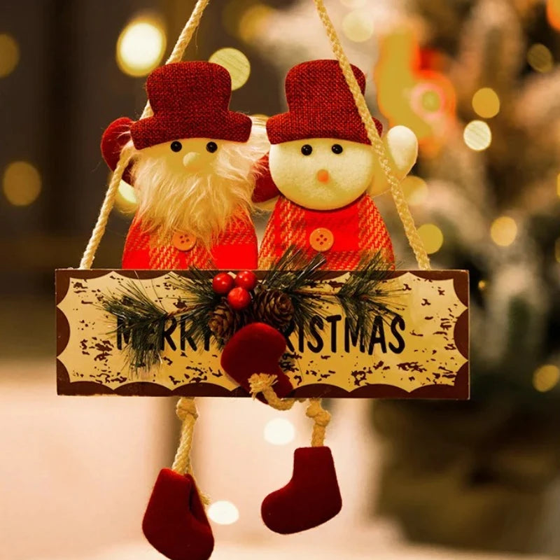 Christmas Cute Decorations Snowman Deer Christmas Tree Decorations Santa Claus Gifts Xmas Ornaments for New Year Party Supplies