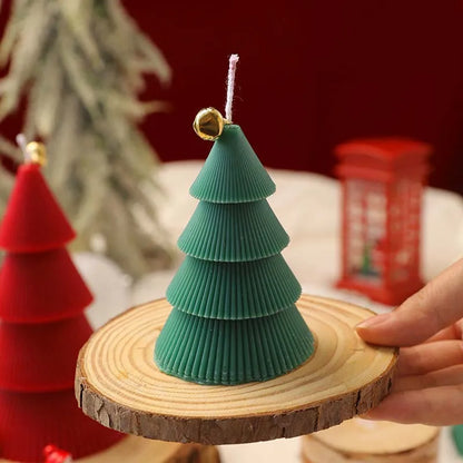 Christmas Tree Candle for Festive Decor  Red Green Home Decorative Candle for Holiday Celebrations New Year's Decor
