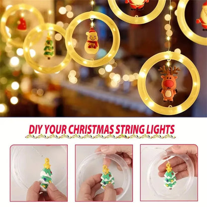 Christmas Led Decorative Lights Strip Star Curtain Lights Christmas Tree Lights String Festival Atmosphere Lights For Room Garde