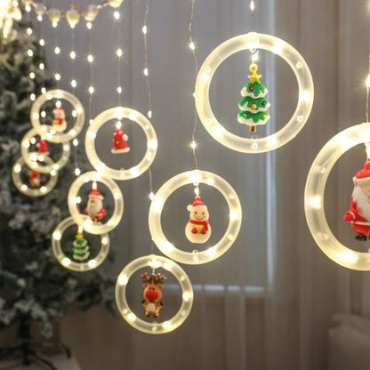 Christmas Led Decorative Lights Strip Star Curtain Lights Christmas Tree Lights String Festival Atmosphere Lights For Room Garde