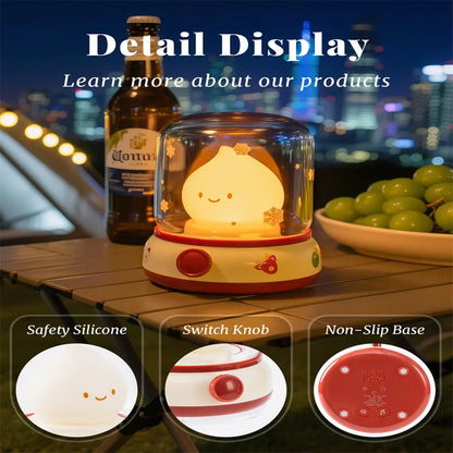Led Night Light Rechargeable Dimmable Table Lamp Children's Night Light for Nursery Bedroom Cute Birthday Gift