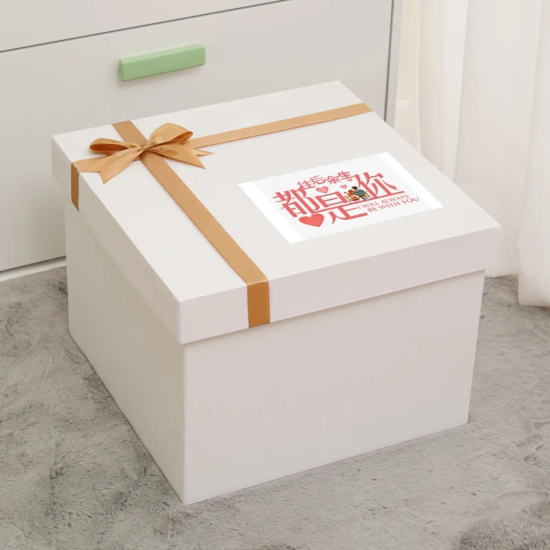 White Surprise Birthday Gift Box Extra Large Ceremony Feeling Girlfriend Present Box Special Large Size Wedding Celebration S...