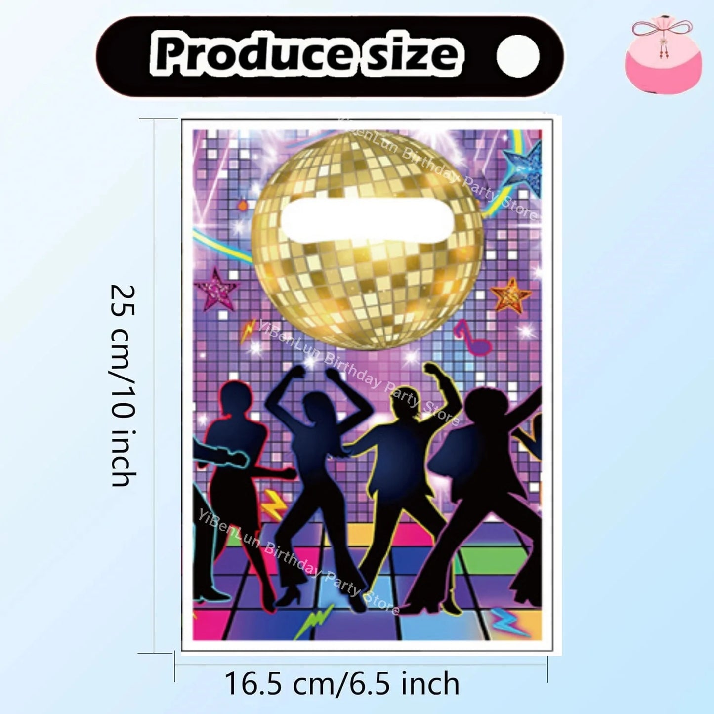 80s Gift Bags Birthday Party Decoration 90s Goody Biscuit Package Retro Disco Candy Bag Baby Shower Kids Gift For Party Supplies