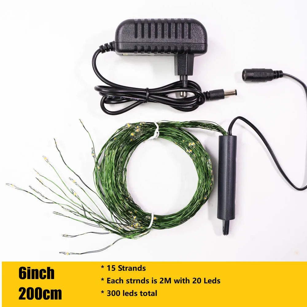 Christmas Lights Curtain String Light Waterfall Outdoor Decoration 2M 100-600LED Fairy Led Garland For Tree Garden Party Holiday