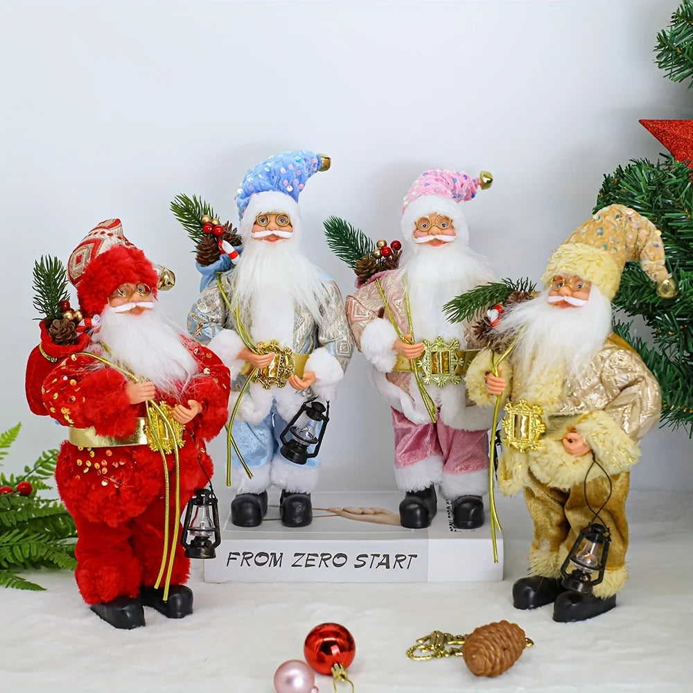 Christmas figurine ornaments, Santa standing ornaments, Christmas cute gifts, window decorations