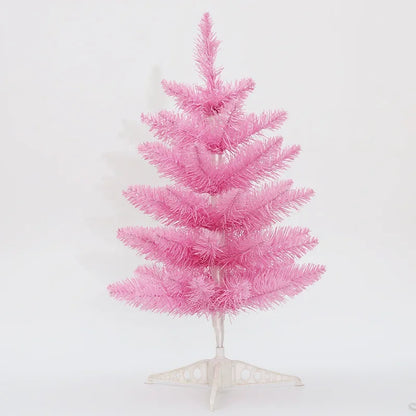 Xmas Decoration Window Ornaments Artificial  Tree Pink Rose Red Beautiful Christmas Tree Decorations Christmas Festival Gift